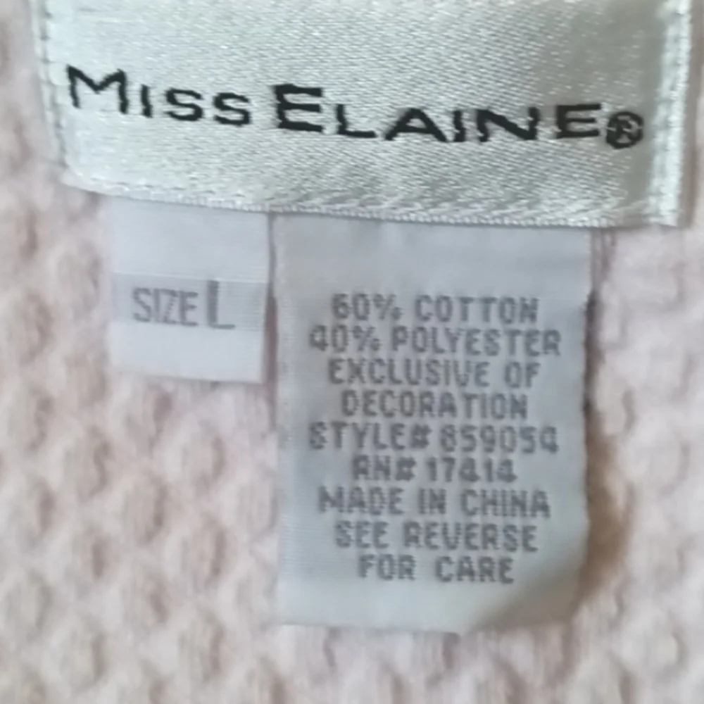 Miss Elaine quilted knee length house coat robe size L